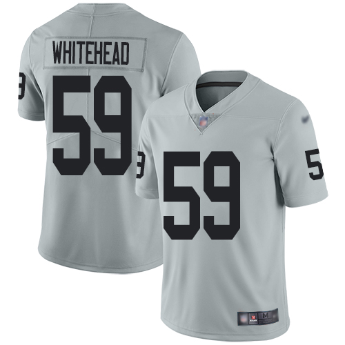 Men Oakland Raiders Limited Silver Tahir Whitehead Jersey NFL Football #59 Inverted Legend Jersey->oakland raiders->NFL Jersey